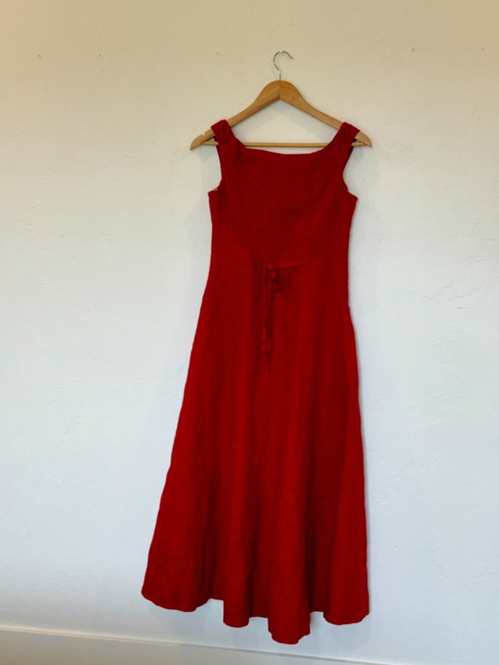 Reformation Louisa Linen Dress Red - Size 6 - Picture 4 of 6